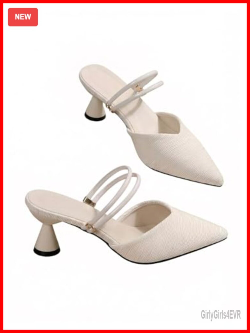 Women's Pointed Toe Kitten Heeled Sandals Slip On Chunky Low Heel Mules